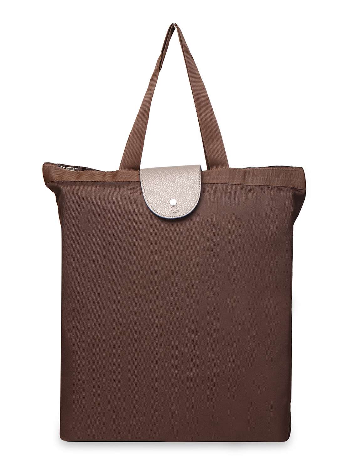 brown polyester regular shopping bag