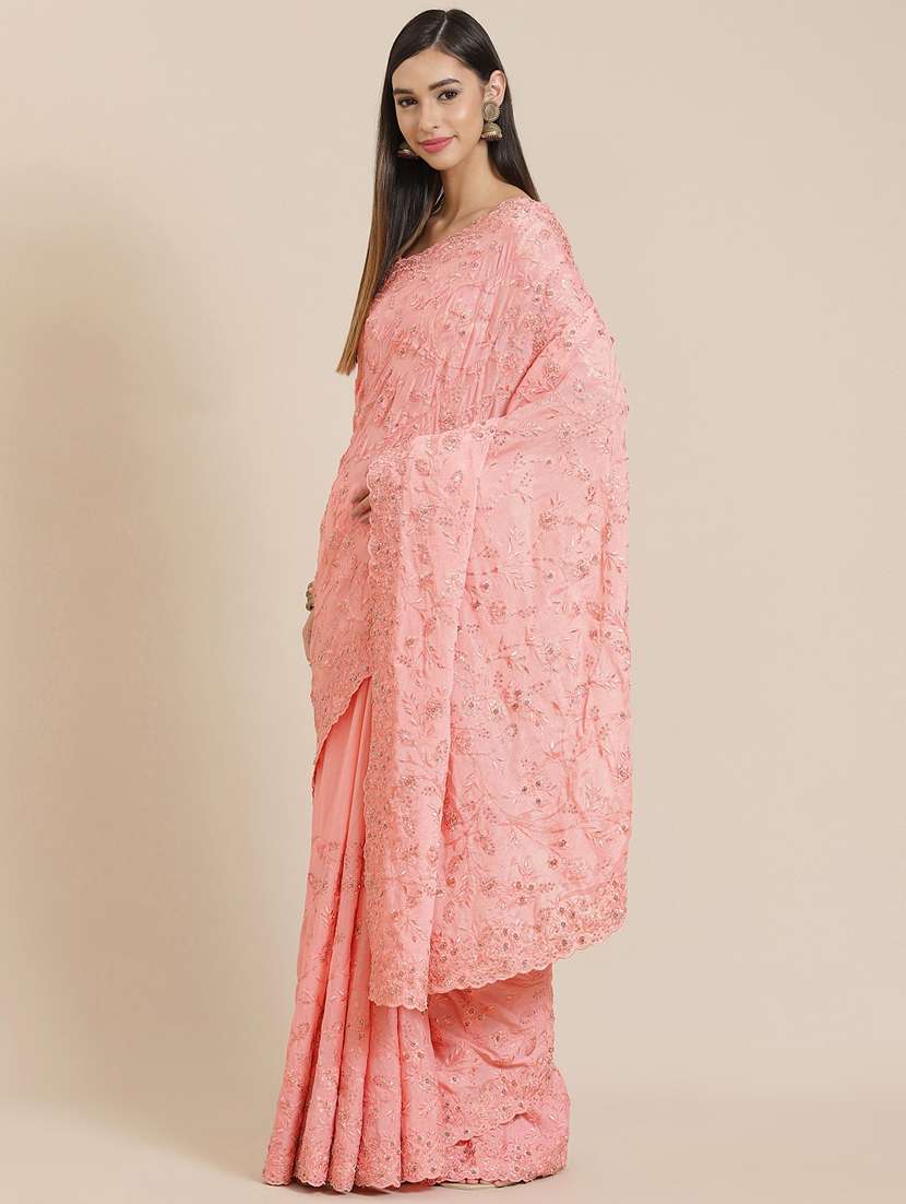 tonal embroidered saree  with blouse