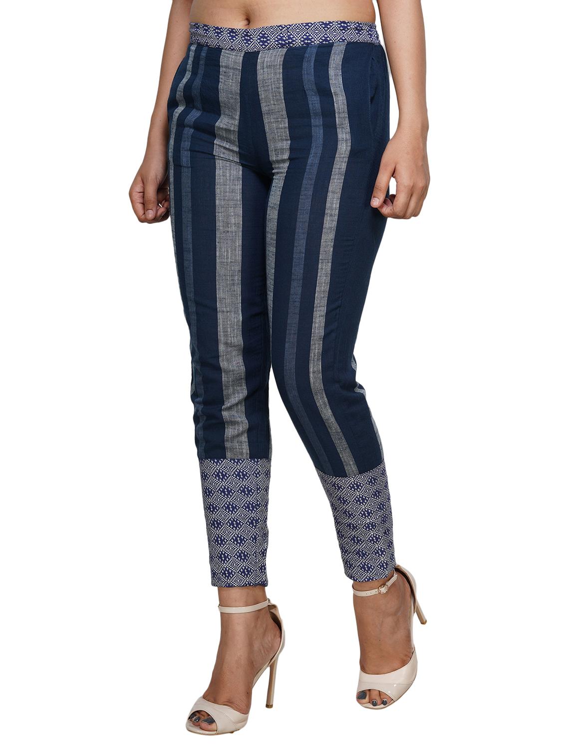 navy blue cotton trousers - 18061759 - Standard Image - 1