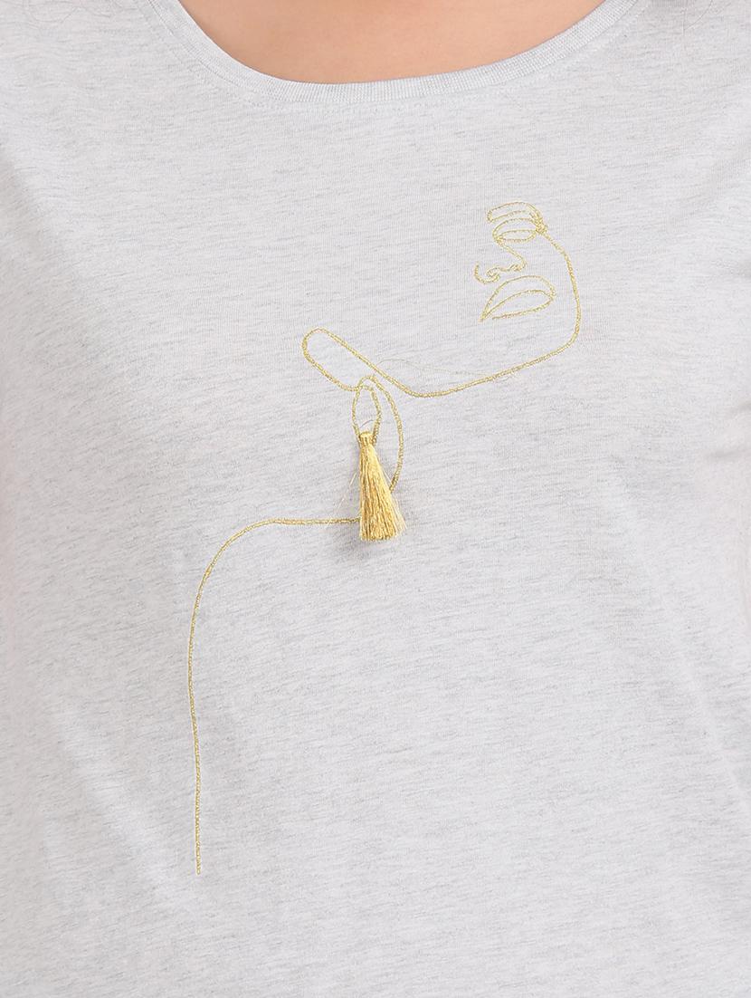 white cotton regular tshirt - 18064015 - Standard Image - 4