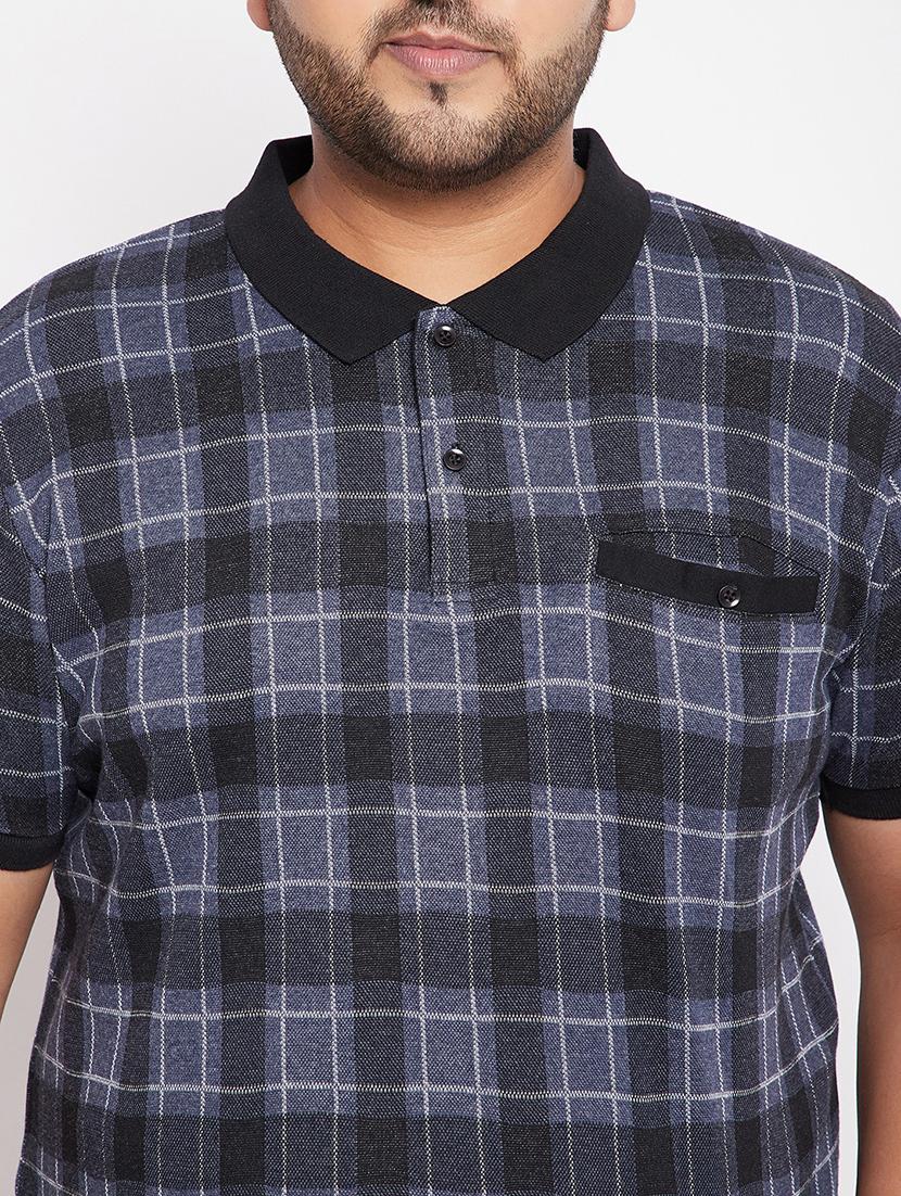 black checkered polo-t-shirt - 18065545 - Standard Image - 4