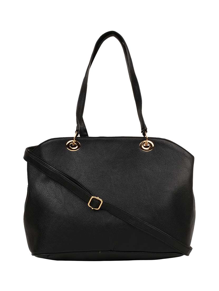 black leatherette (pu) handbag
