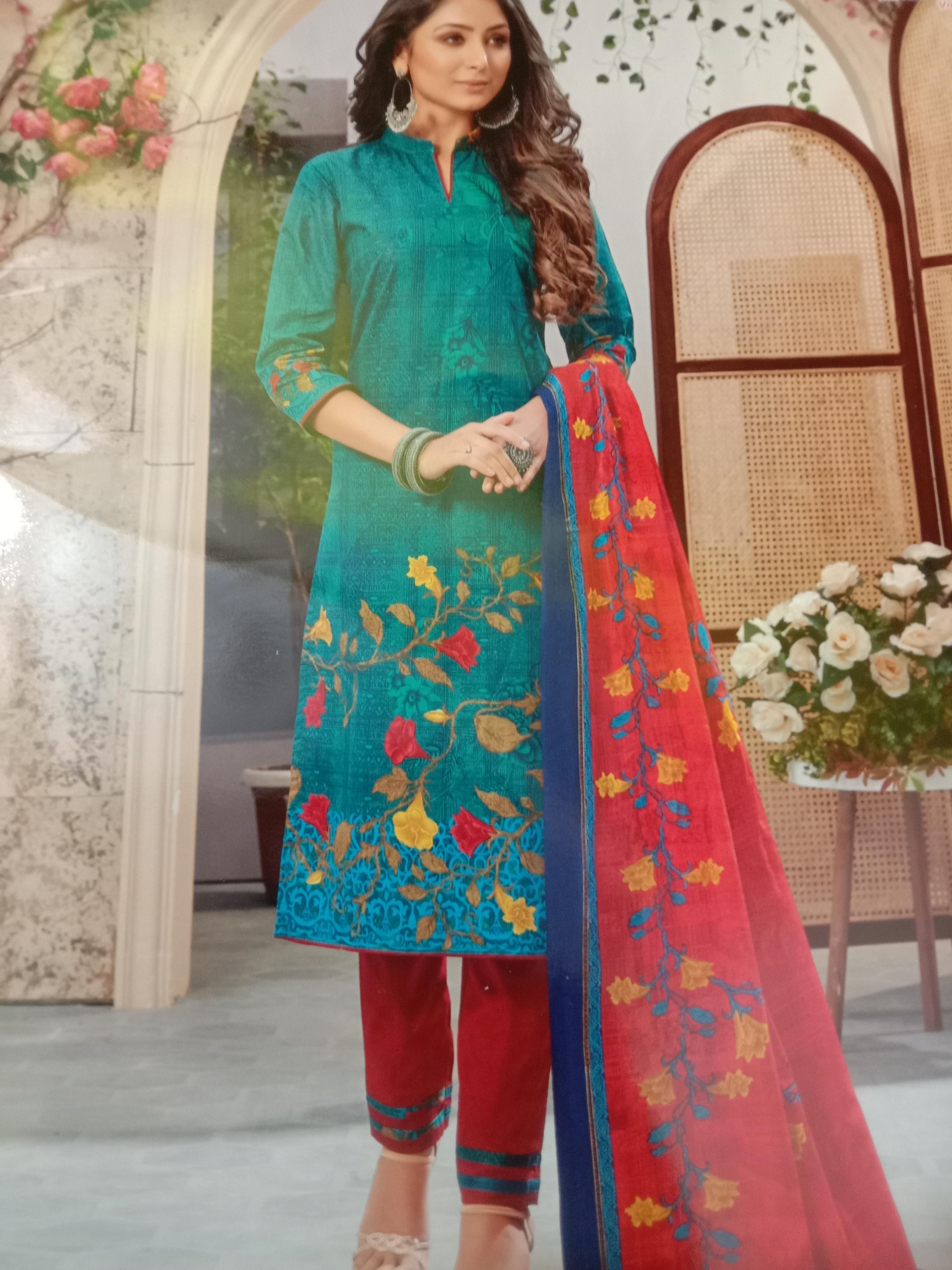 suite dupatta shalwar in cotton - 18065855 - Standard Image - 1