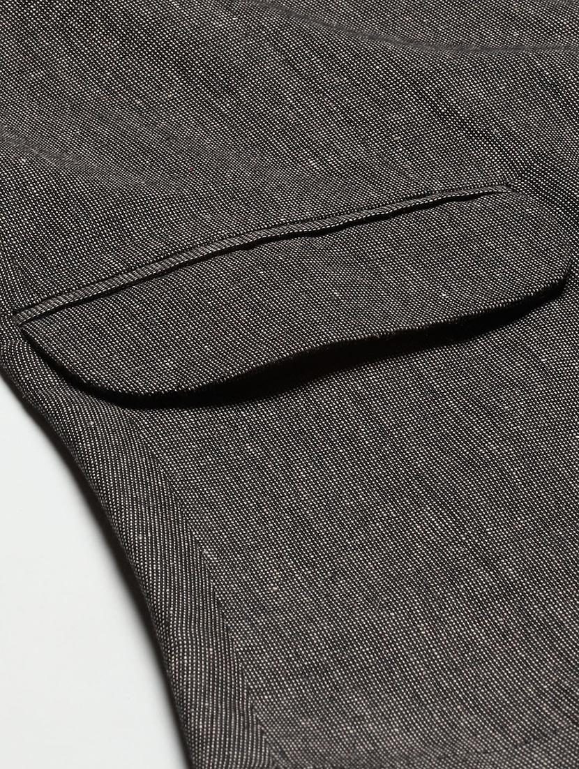 brown cotton casual blazer - 18067011 - Standard Image - 4