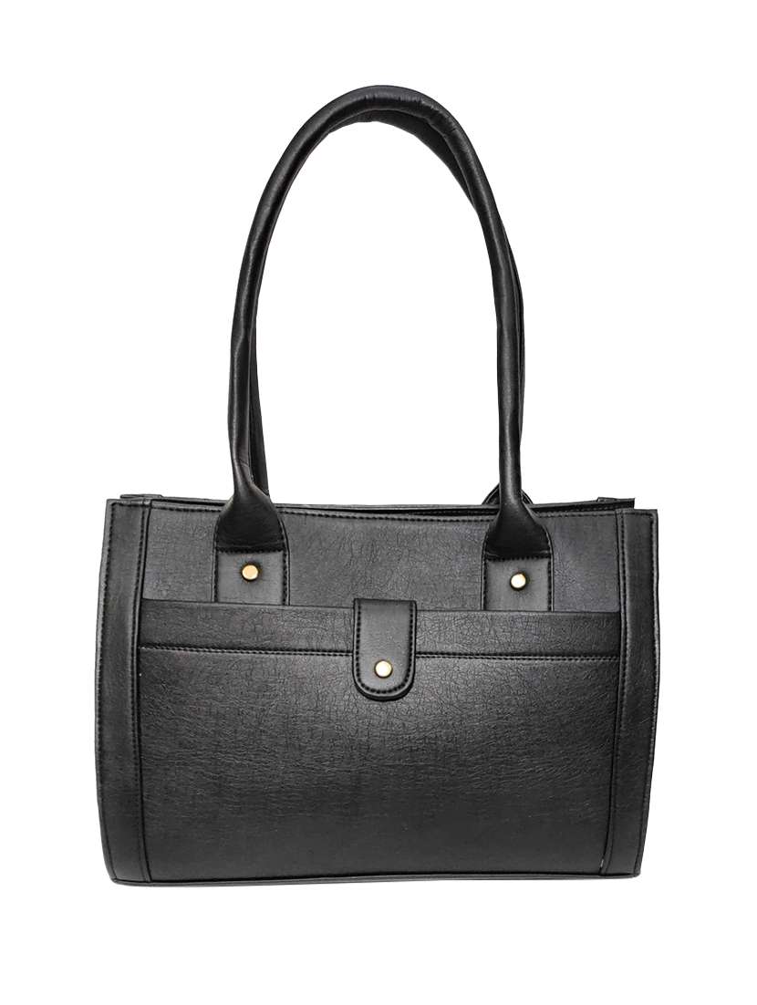 black leatherette (pu) handbag - 18067027 -  Standard Image - 1