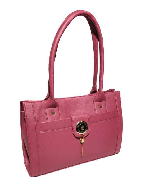 purple leatherette (pu) handbag - 18067028 - Standard Image - 0