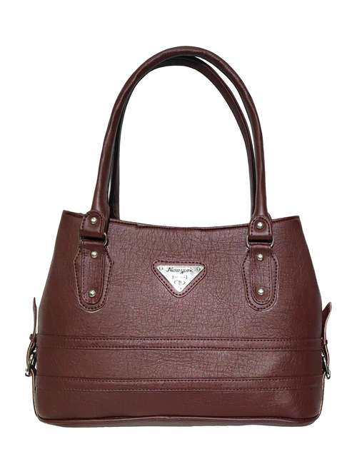 brown leatherette (pu) handbag - 18067035 -  Standard Image - 0