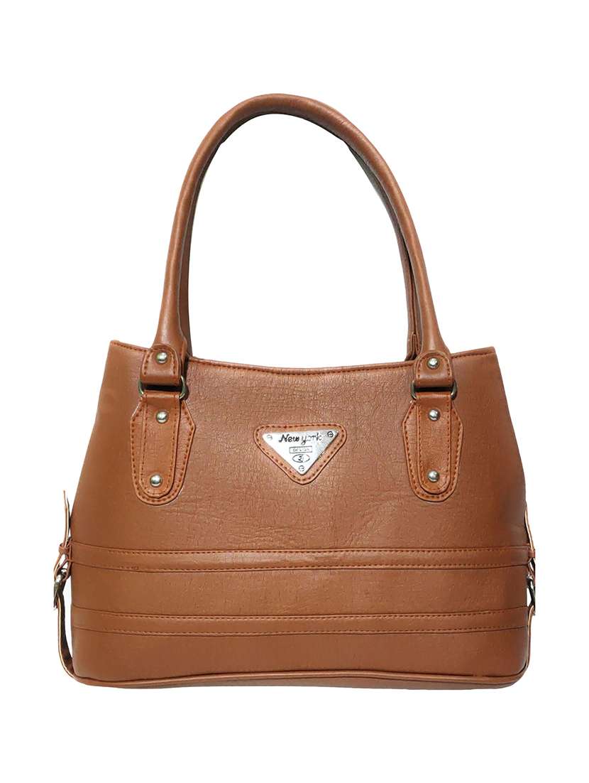 tan leatherette (pu) handbag
