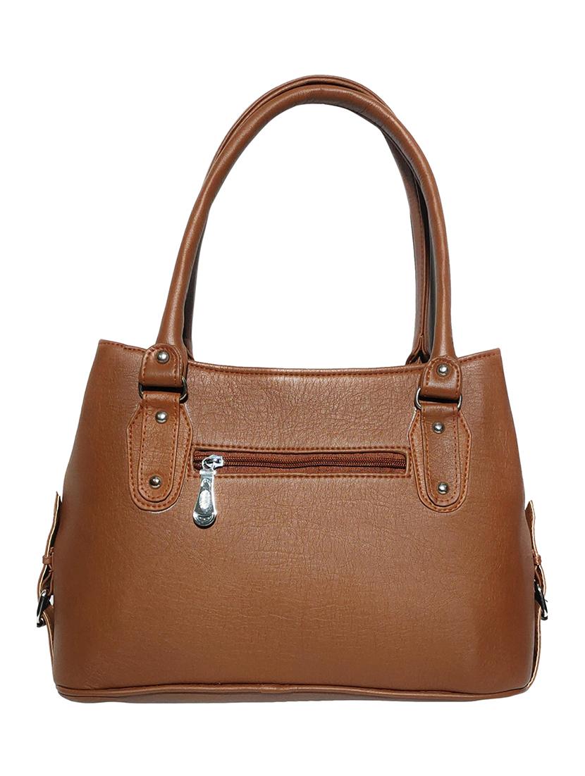 tan leatherette (pu) handbag - 18067037 - Standard Image - 1
