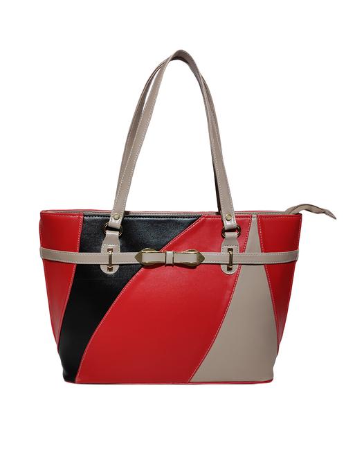 red leatherette (pu) handbag - 18067038 - Standard Image - 0