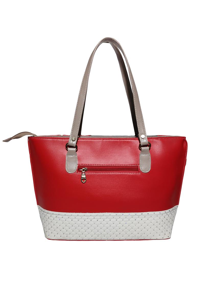 red leatherette (pu) handbag - 18067038 - Standard Image - 1