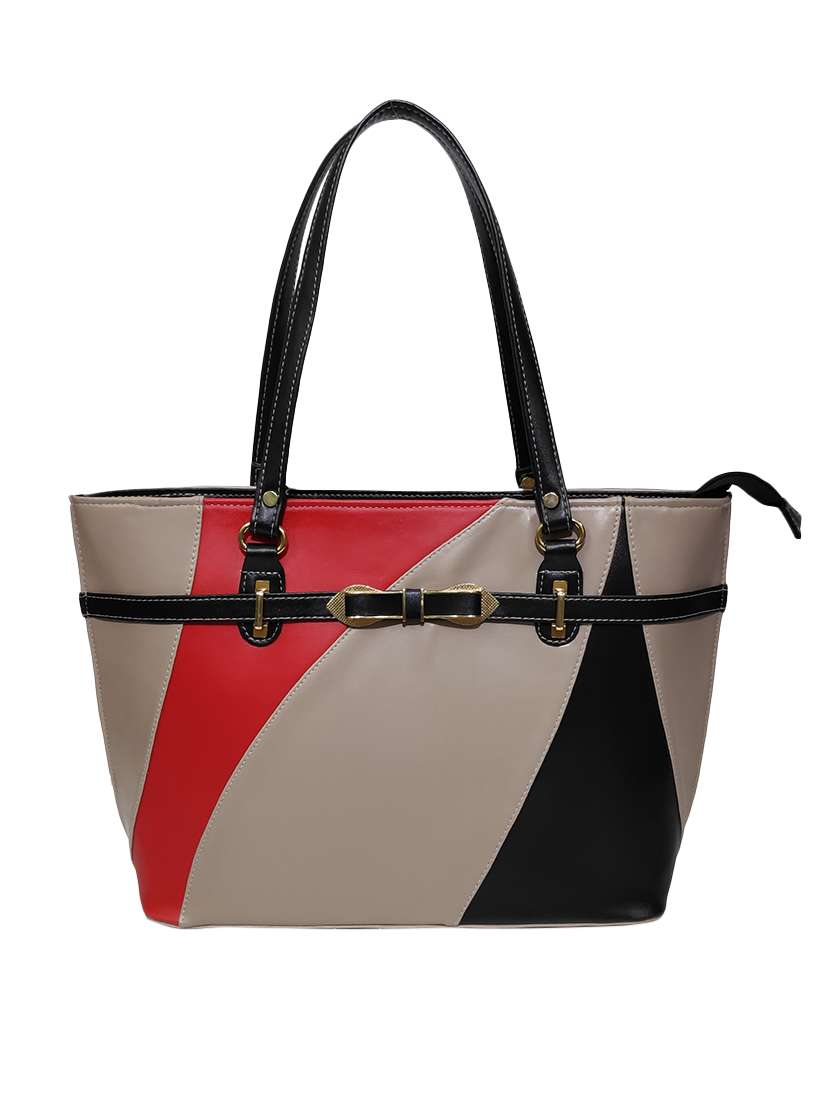 beige leatherette (pu) handbag