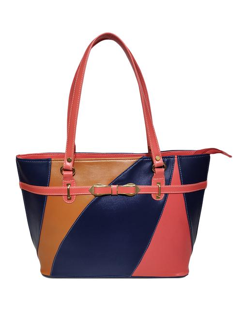 blue leatherette (pu) handbag - 18067040 - Standard Image - 0