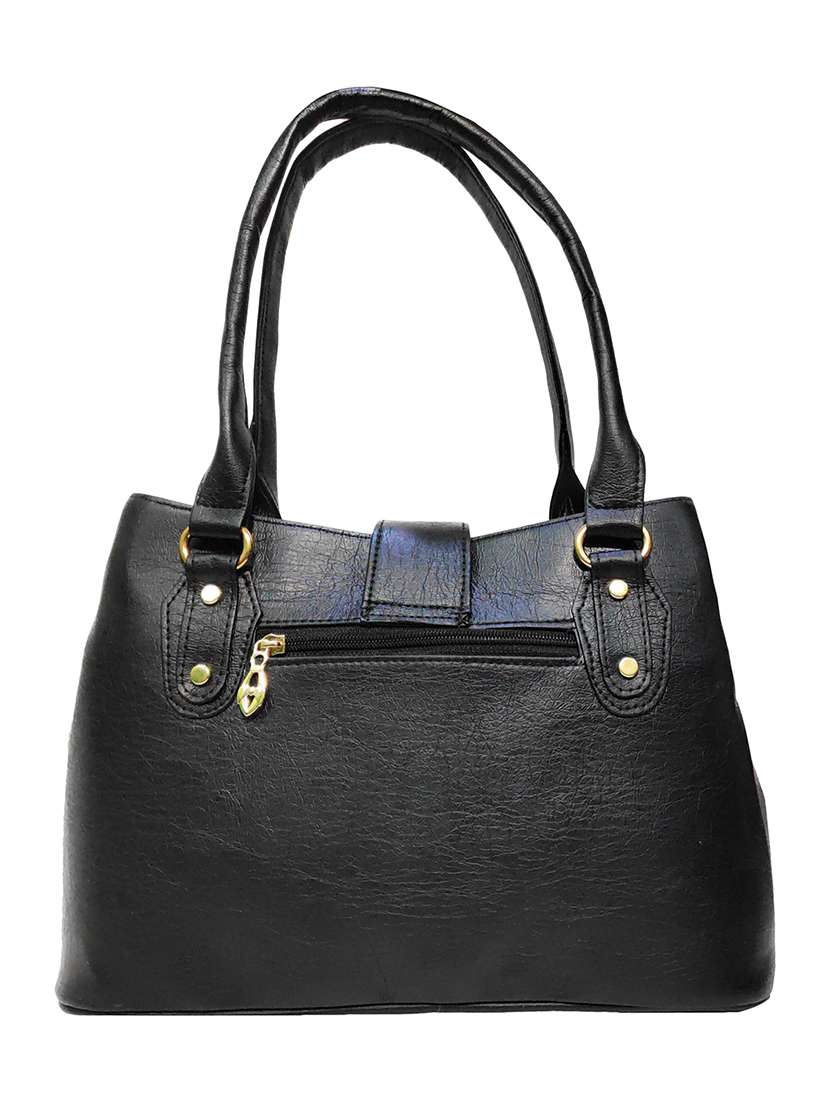 black leatherette (pu) handbag - 18067045 -  Standard Image - 1
