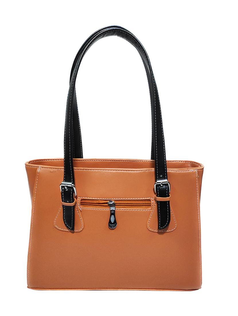 tan leatherette (pu) handbag - 18067057 - Standard Image - 1