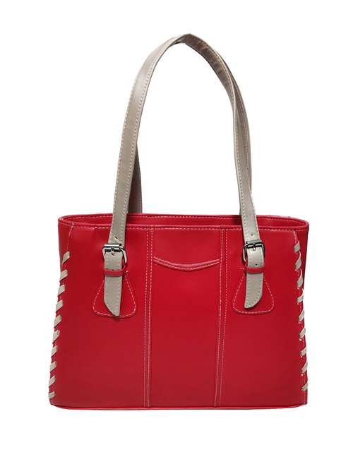 red leatherette (pu) handbag - 18067058 -  Standard Image - 0