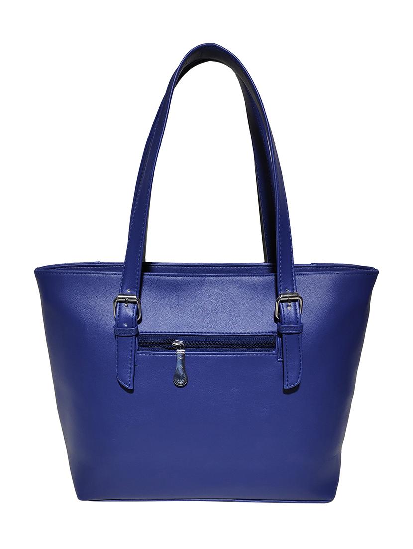 blue leatherette (pu) handbag - 18067065 -  Standard Image - 1