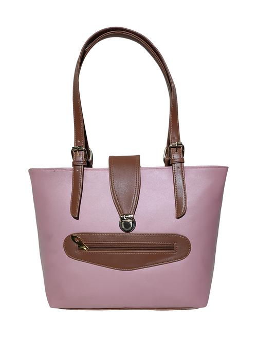 pink leatherette (pu) handbag - 18067068 - Standard Image - 0