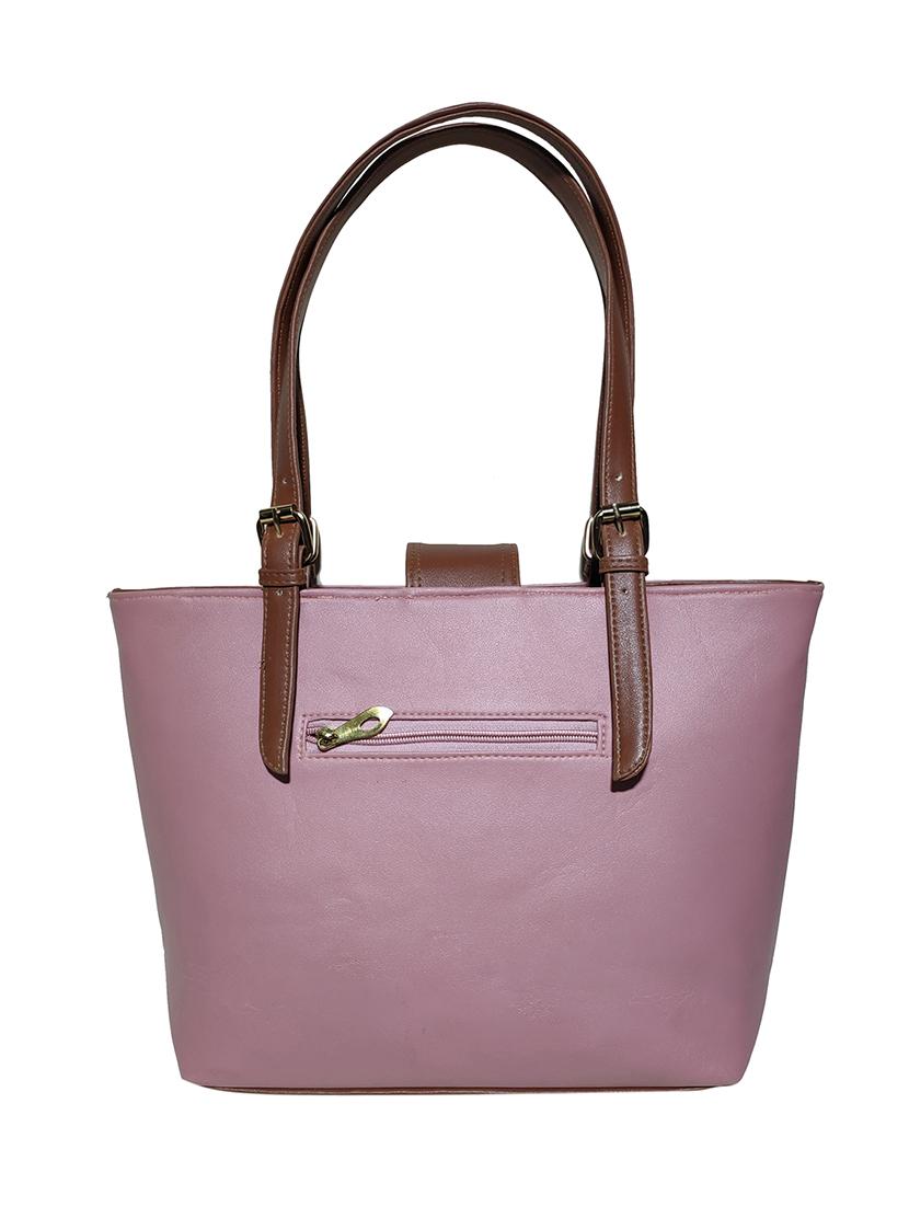 pink leatherette (pu) handbag - 18067068 - Standard Image - 1