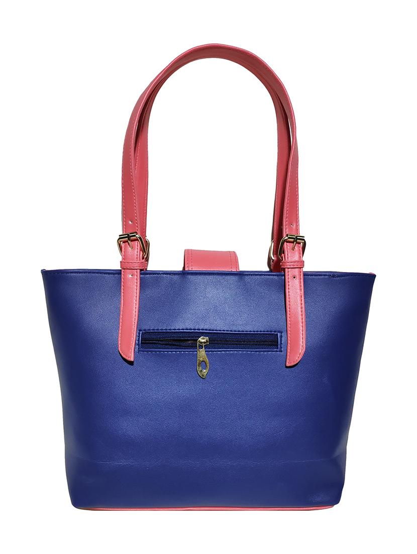 blue leatherette (pu) handbag - 18067071 -  Standard Image - 1