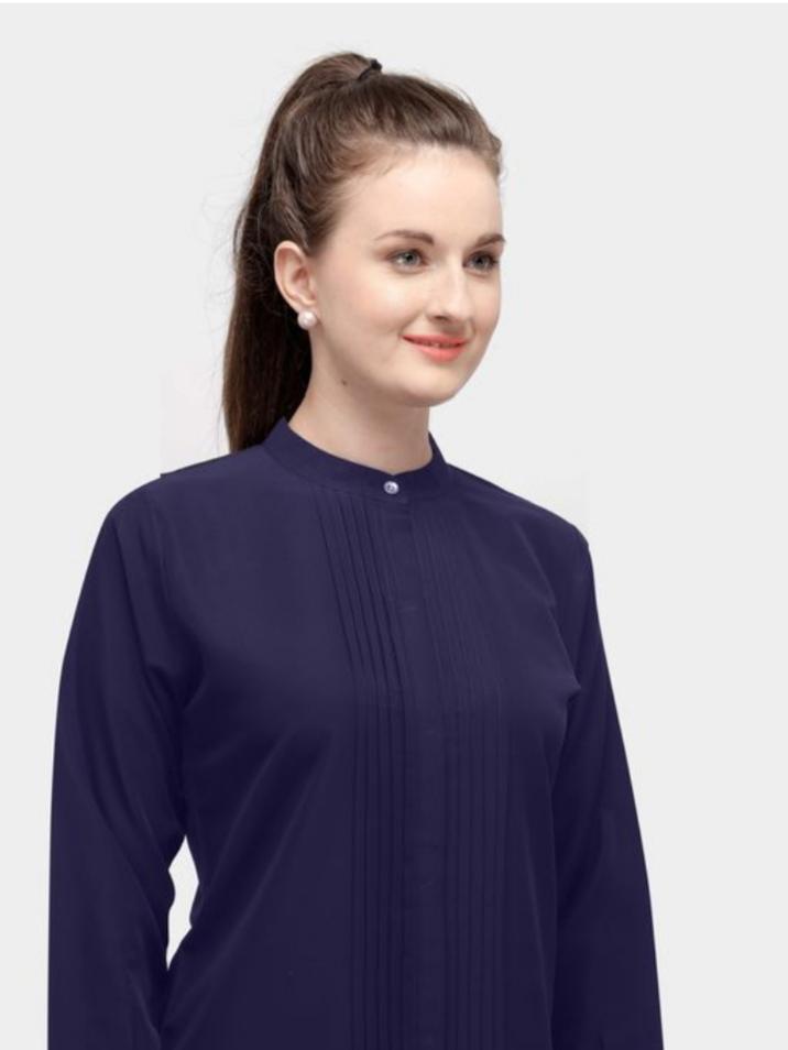 navy blue cotton shirt - 18067773 - Standard Image - 1