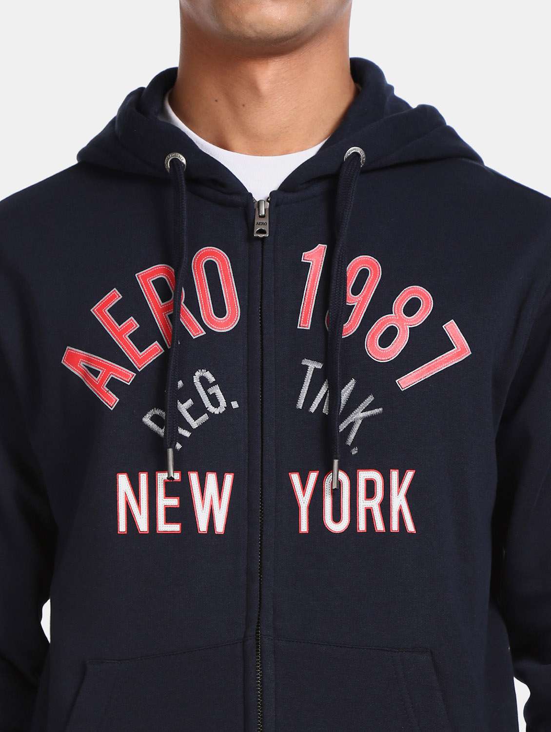 navy blue applique hooded sweatshirt - 18068314 - Standard Image - 4