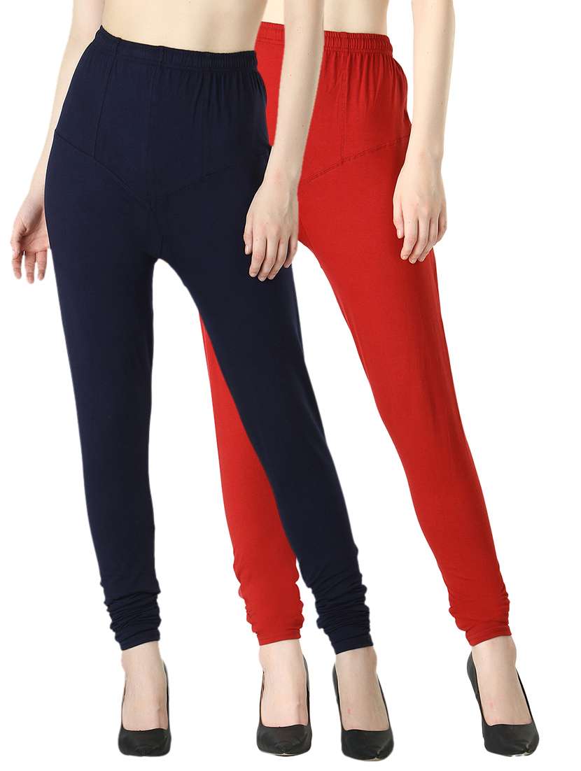 set of 2 solid legging churidar
