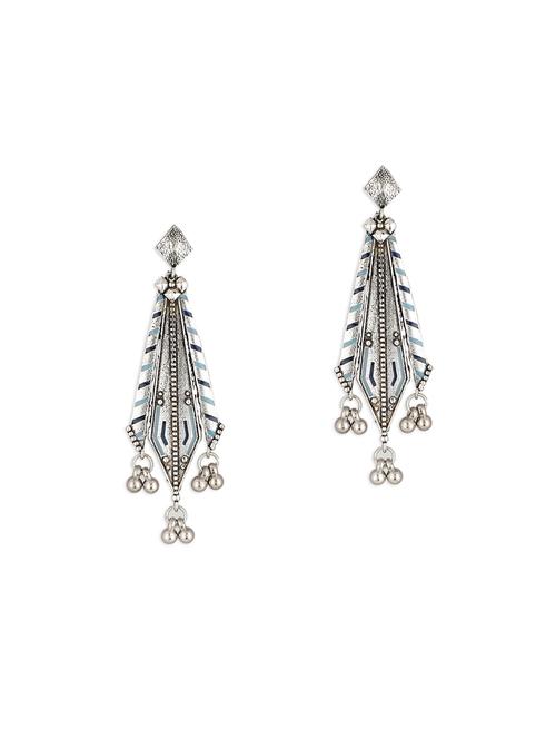 silver plated drop earring - 18072003 -  Standard Image - 0