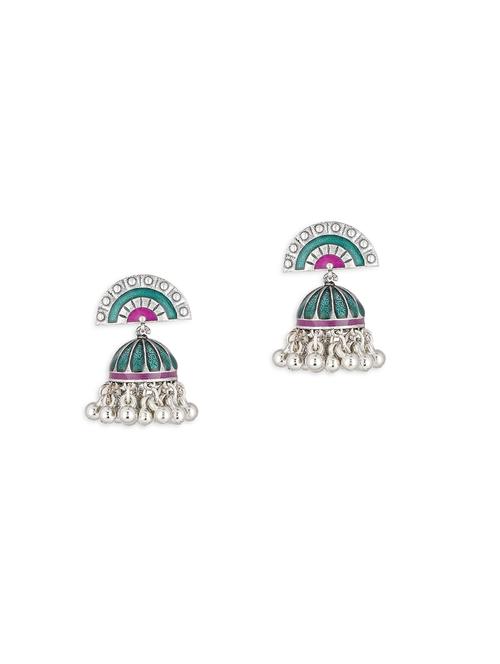 silver metal earring - 18072004 - Standard Image - 0