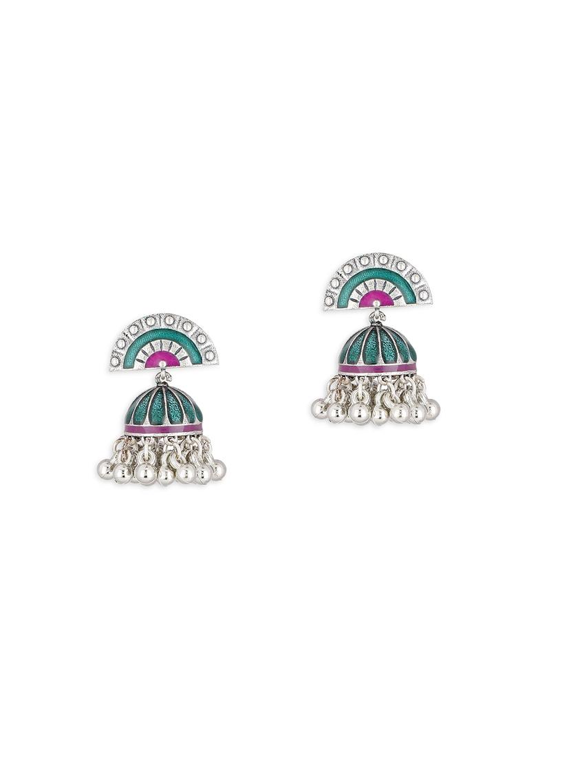silver metal earring - 18072004 - Zoom Image - 0