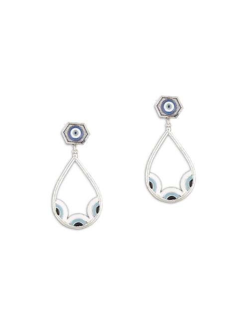 silver metal earring - 18072006 - Standard Image - 0