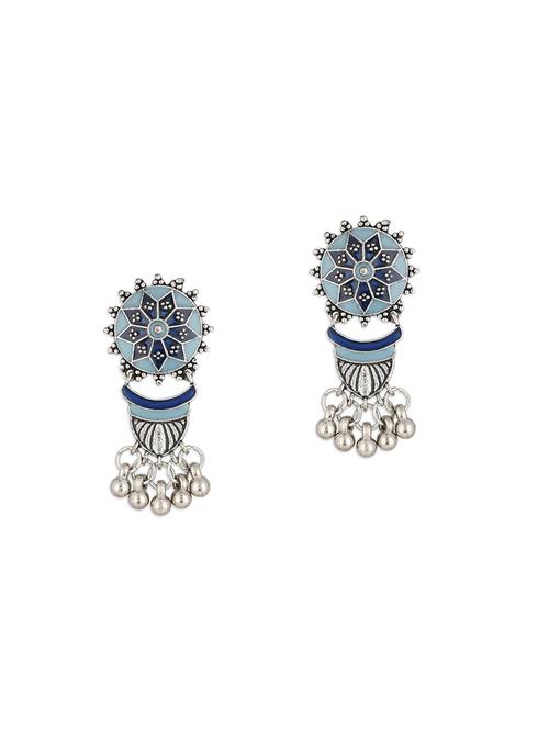 silver plated drop earring - 18072008 -  Standard Image - 0