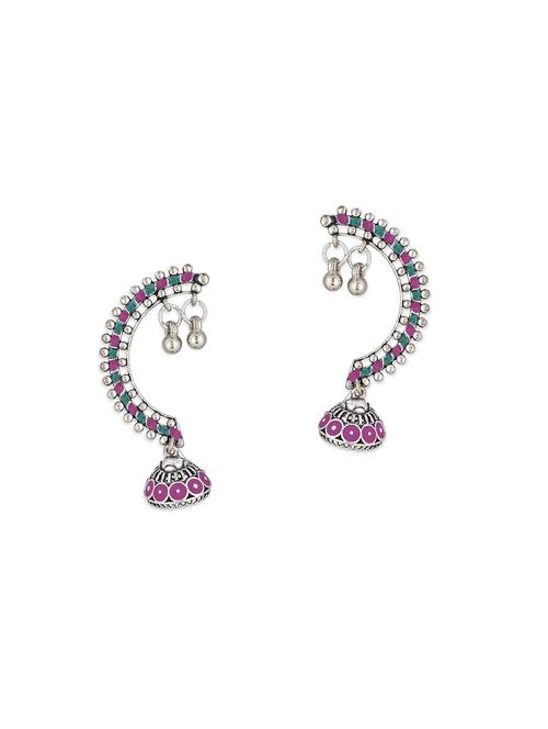 silver plated drop earring - 18072009 -  Standard Image - 0