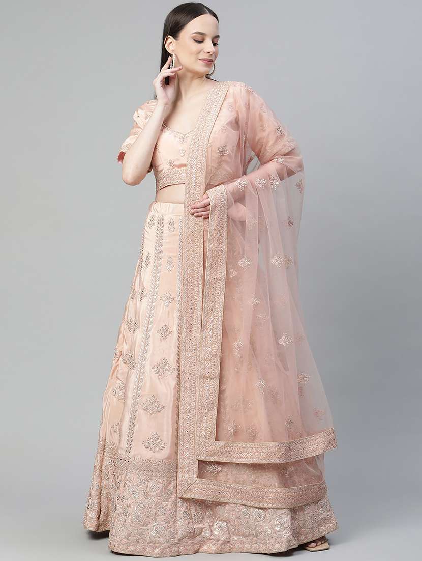 embroidered a-line lehenga
