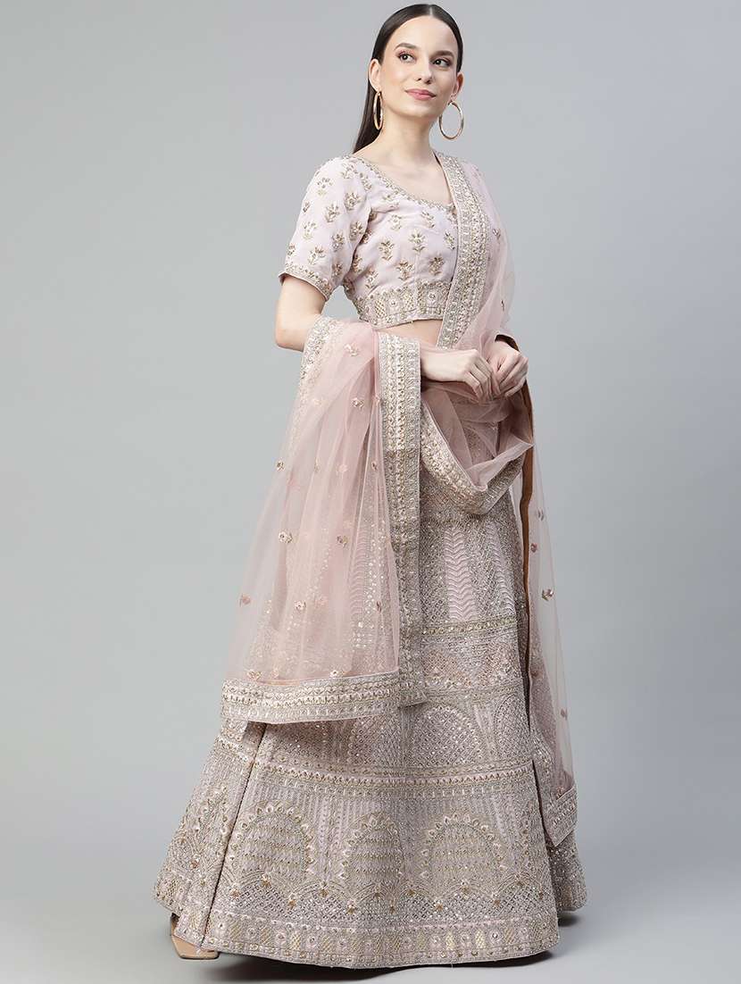 embroidered a-line lehenga