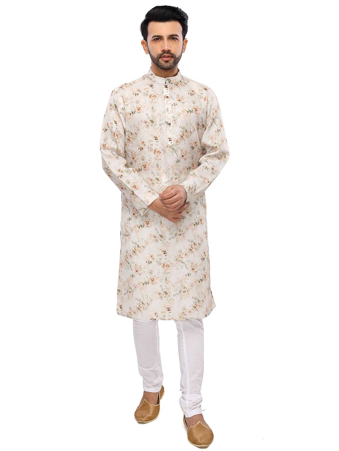 floral kurta pyjama ethnic wear set
