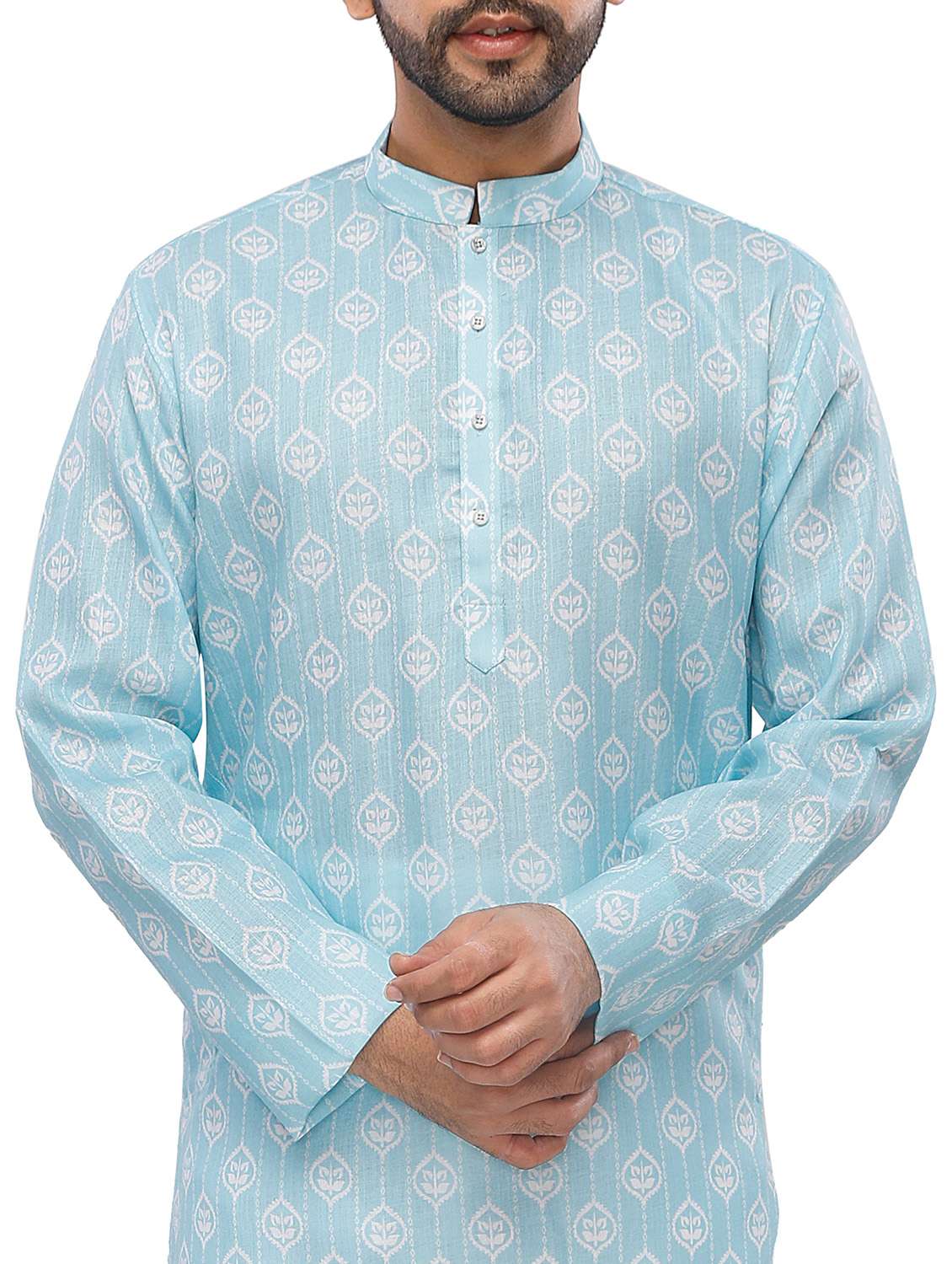 printed kurta pyjama ethnic wear set - 18076648 - Standard Image - 4