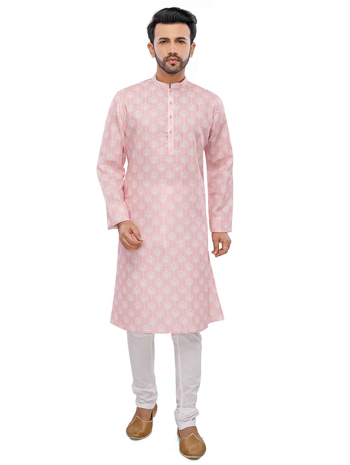 printed kurta pyjama ethnic wear set - 18076649 - Standard Image - 1