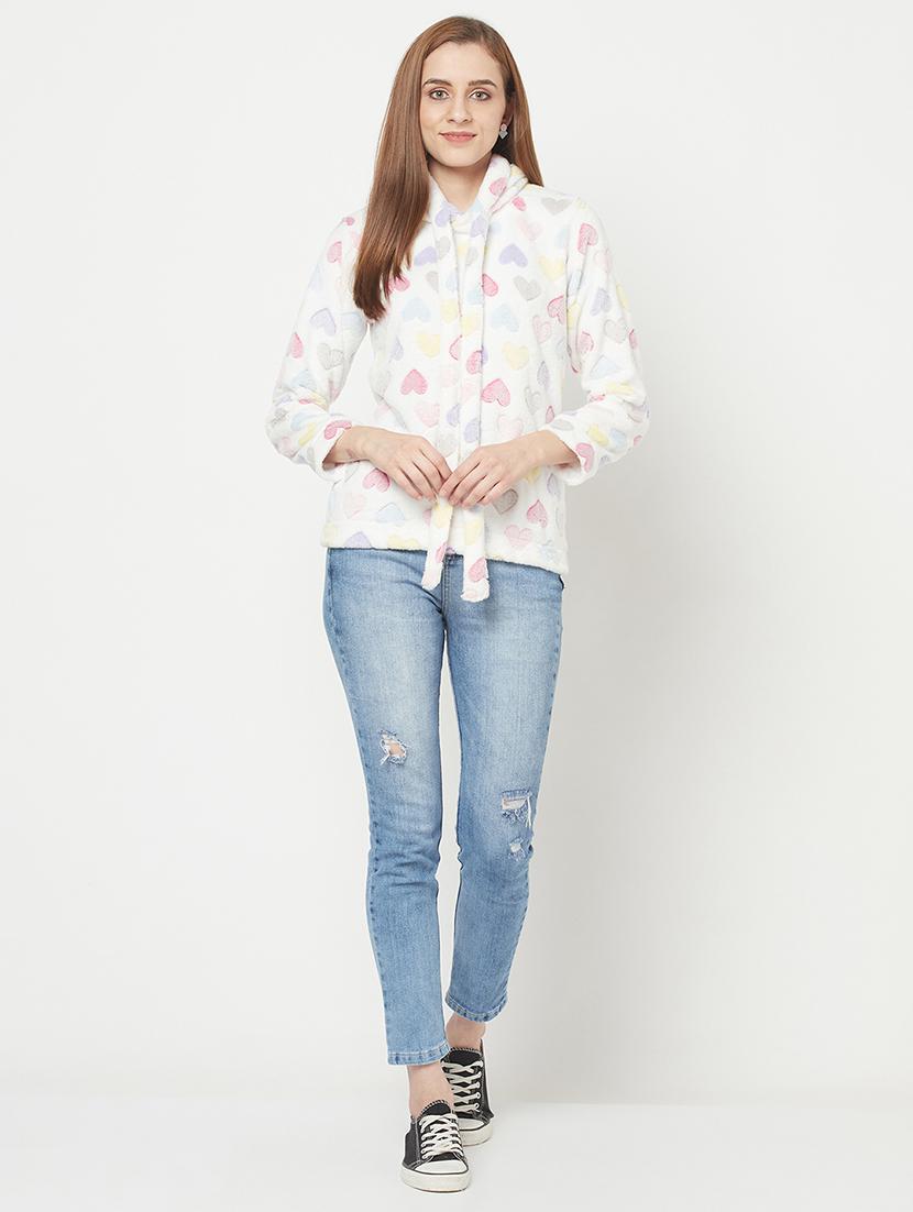 hooded neck printed sweatshirt - 18076866 - Standard Image - 4