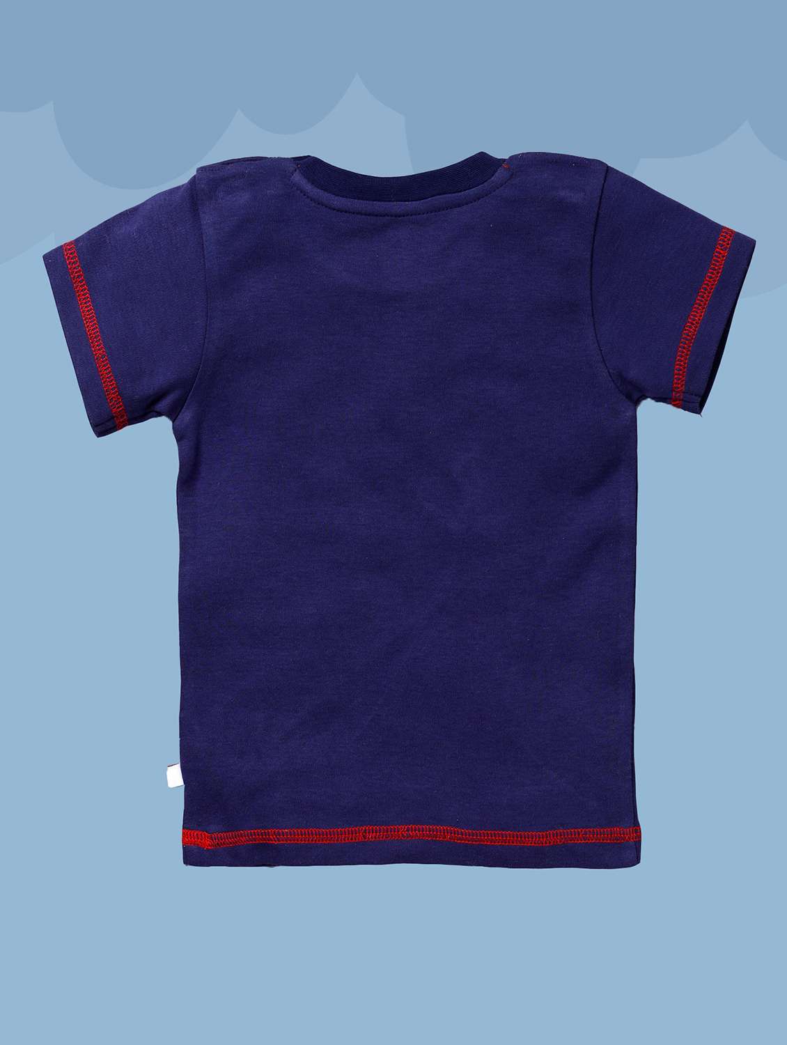 navy blue applique  t-shirt - 18077035 -  Standard Image - 1