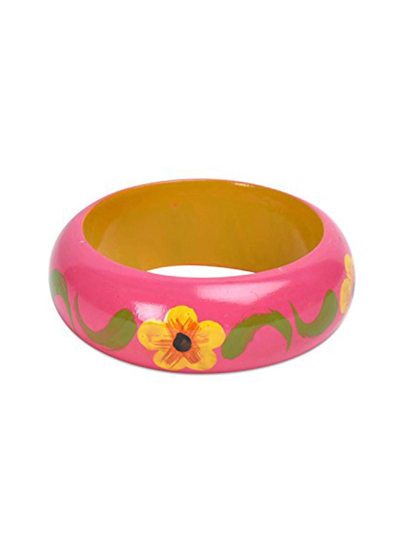pink wood bangle - 18077962 - Standard Image - 1