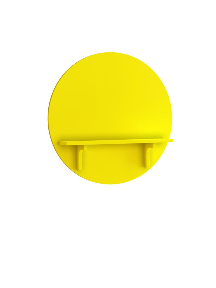 home sparkle round mdf wall shelf (yellow) - 18078258 -  Standard Image - 1