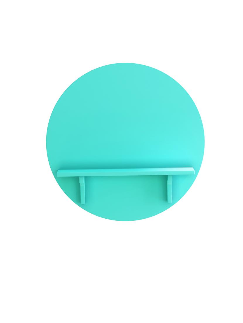 home sparkle round mdf wall shelf (blue) - 18078260 - Standard Image - 1