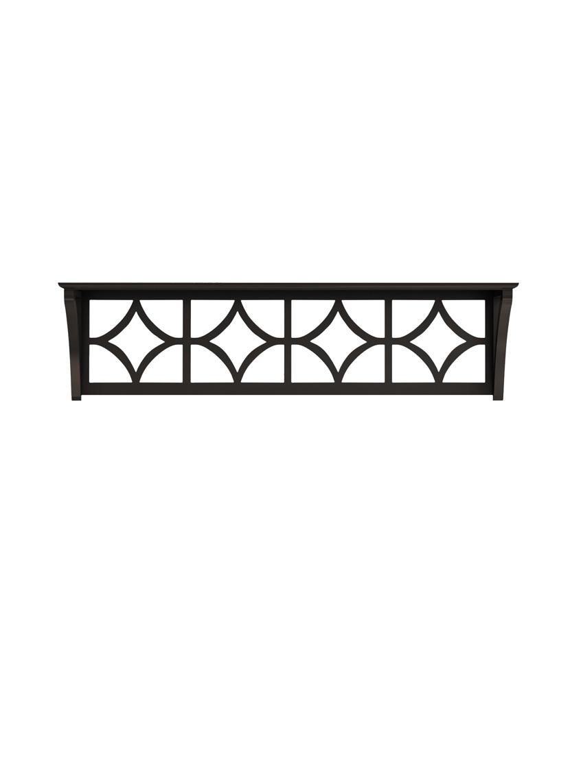 home sparkle diamond floating mdf wall shelf (black) - 18078262 -  Standard Image - 1