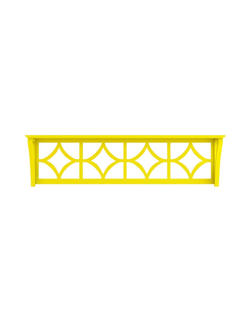 home sparkle diamond floating mdf wall shelf (yellow) - 18078265 -  Standard Image - 1
