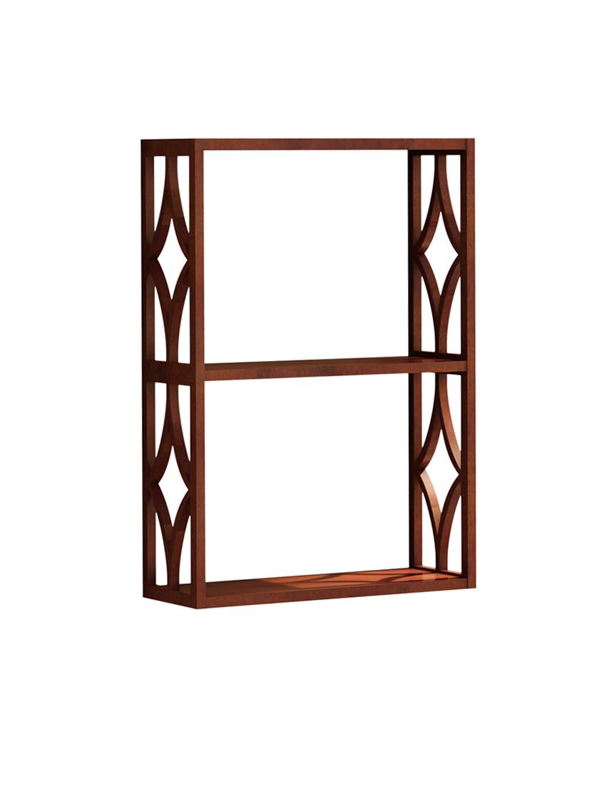 home sparkle diamond two - tier mdf wall shelf (brown) - 18078268 -  Standard Image - 1