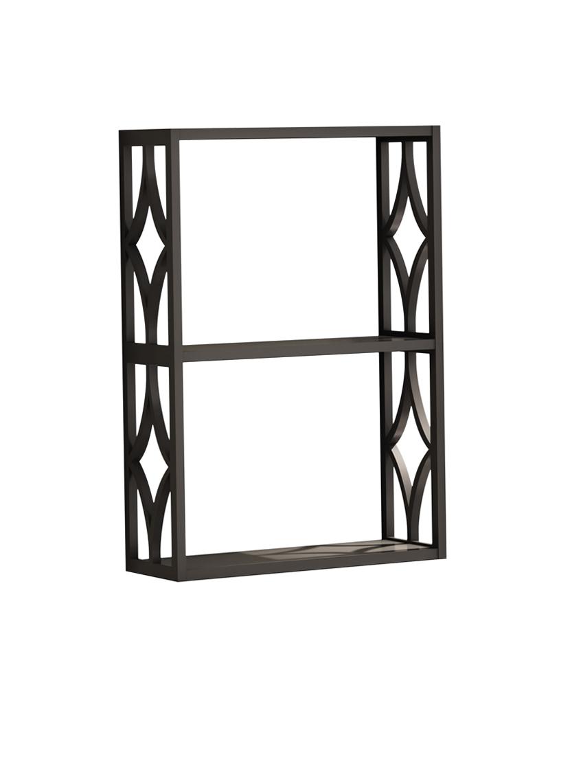 home sparkle diamond two - tier mdf wall shelf (brown) - 18078269 - Standard Image - 1
