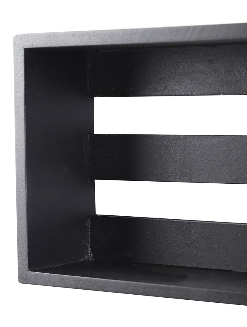 home sparkle wall mount floating wall shelves bed room, living room, office, restaurant, home décor set of 3 (black) - 18078274 - Standard Image - 4