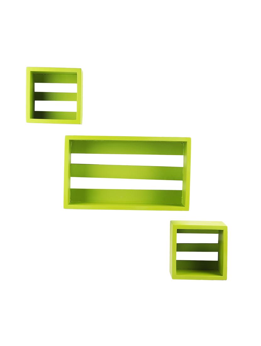home sparkle wall mount floating wall shelves bed room, living room, office, restaurant, home décor set of 3 (black) - 18078278 - Standard Image - 1