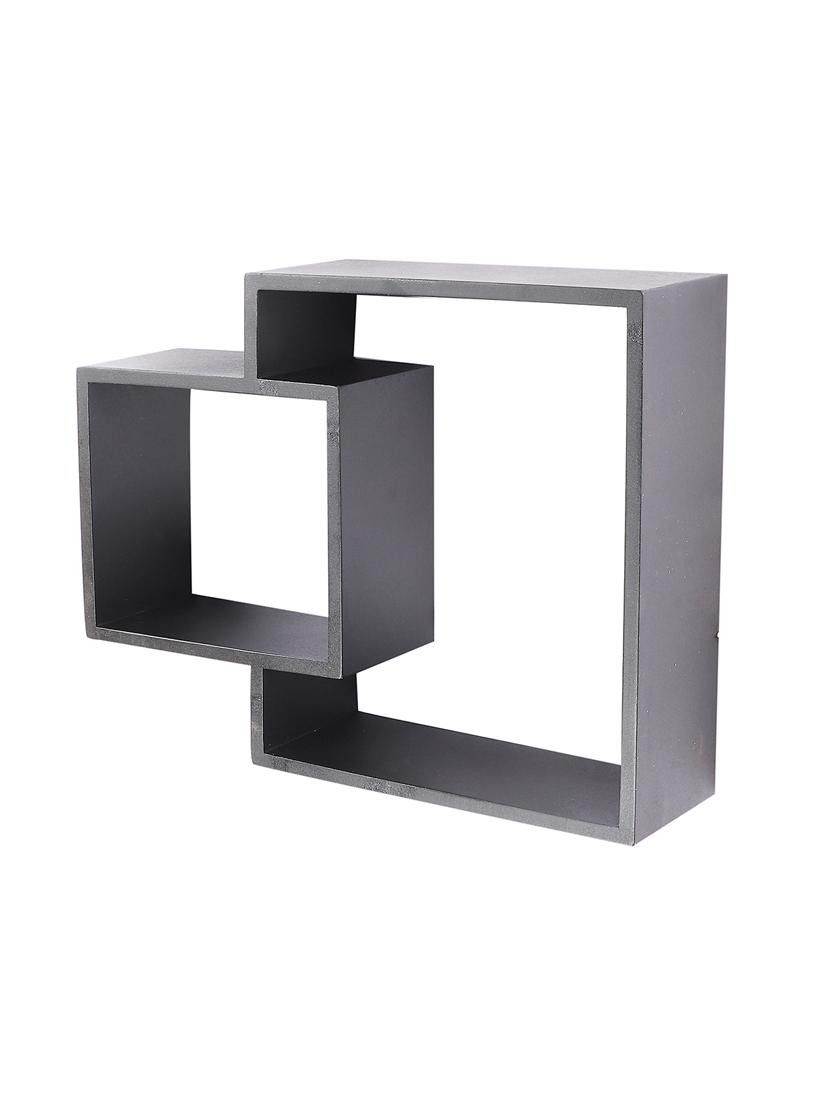 home sparkle wall mount floating wall shelves rack display bed room, living room, office, restaurant, home décor (black) - 18078279 - Standard Image - 1
